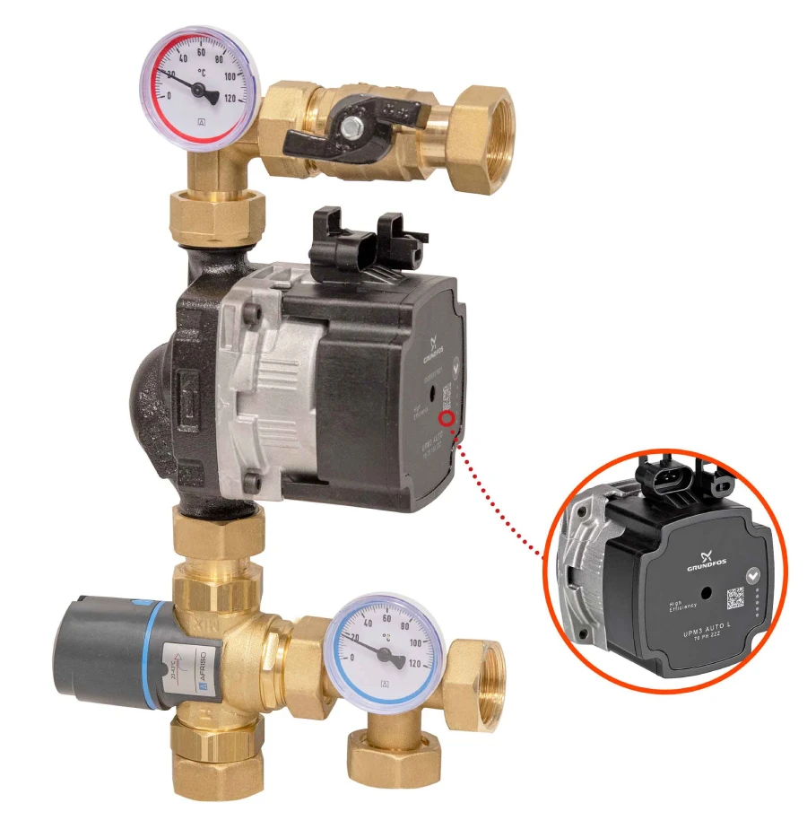 Moduł mieszający BTU z pompą Grundfos UPM3