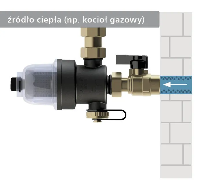 Kątowy montaż separatora ADS 110