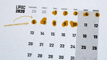 Inwentaryzacja w AFRISO w dniach 1.07 - 10.07.2020