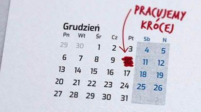 10 grudnia 2021 pracujemy do godziny 13
