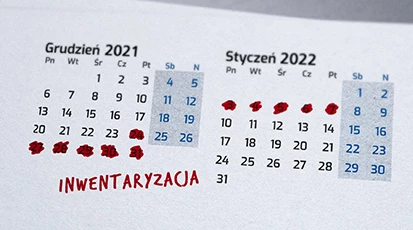 Inwentaryzacja w AFRISO w dniach 24.12.2021 - 7.01.2022